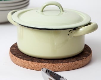 Dark Cork Hot Pot Stand | Round