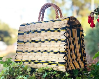 Natural Straw Reed Basket Bag