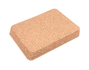 Rectangular Cork Placemats Table Mats Dining Pack Of 6 Etsy