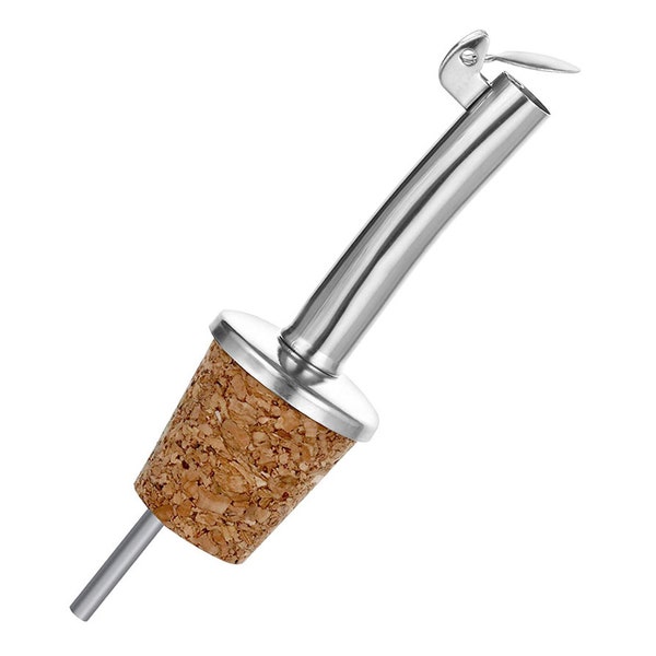 Stainless Steel Cork Freeflow with Lid Pourer