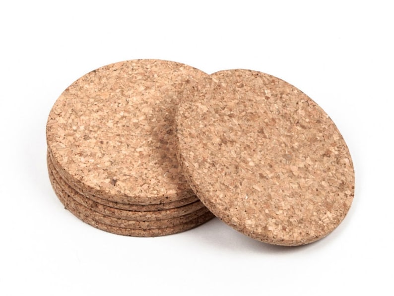 Thick Round Cork Coasters Pack of 6 Etsy Australia