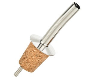 Stainless Steel Cork Freeflow Curved Liquor Pourer