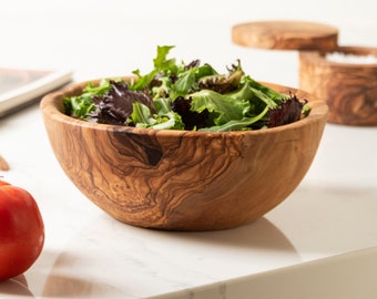 Olive Wood Salad and Fruit Bowl 22cm