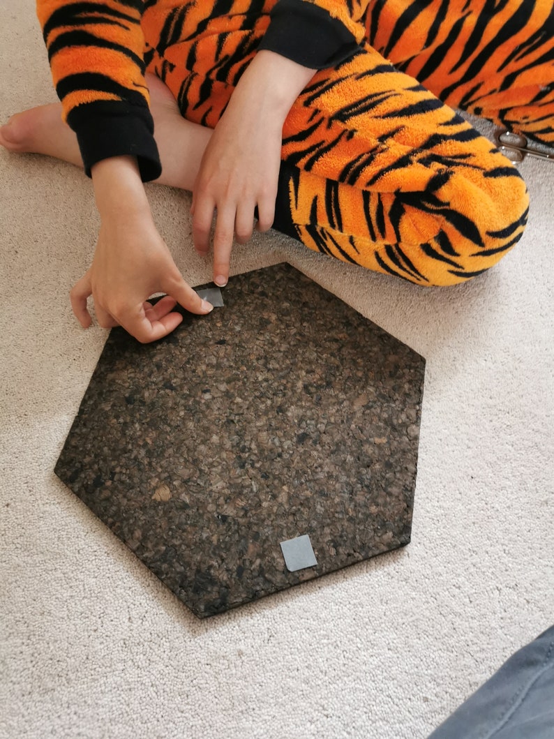 Hexagon Self Adhesive Cork Notice Board Etsy UK