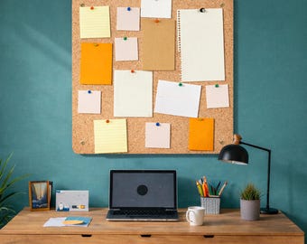 Square Cork Notice & Memo Board | Natural | 600 x 600 x 15 mm