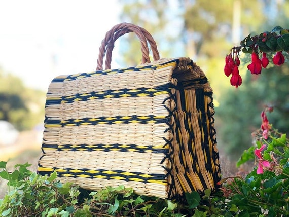 Natuurlijke Stro Rieten Mand Tas Etsy Nederland