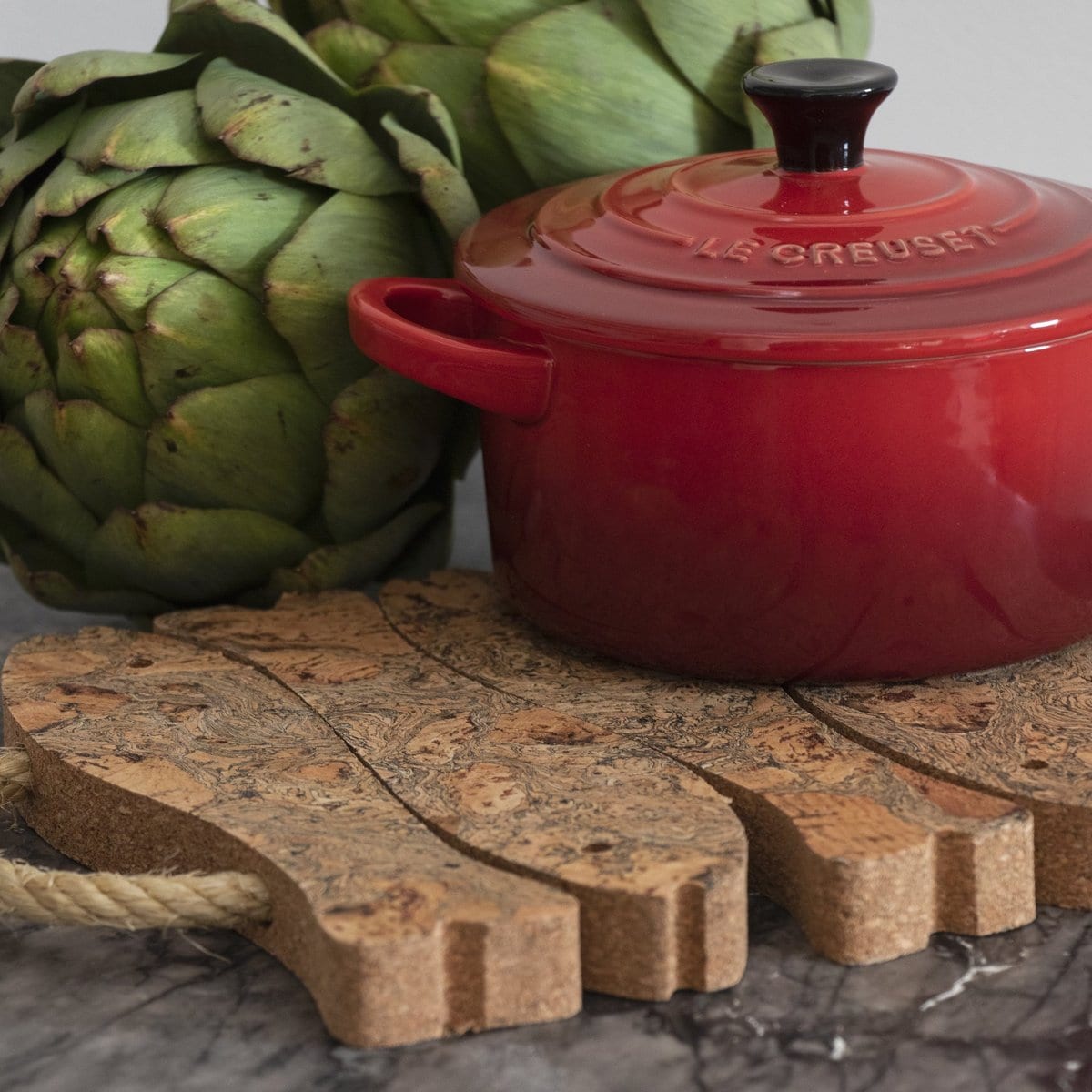 Twist Cork Fish Trivet - 5 Fish