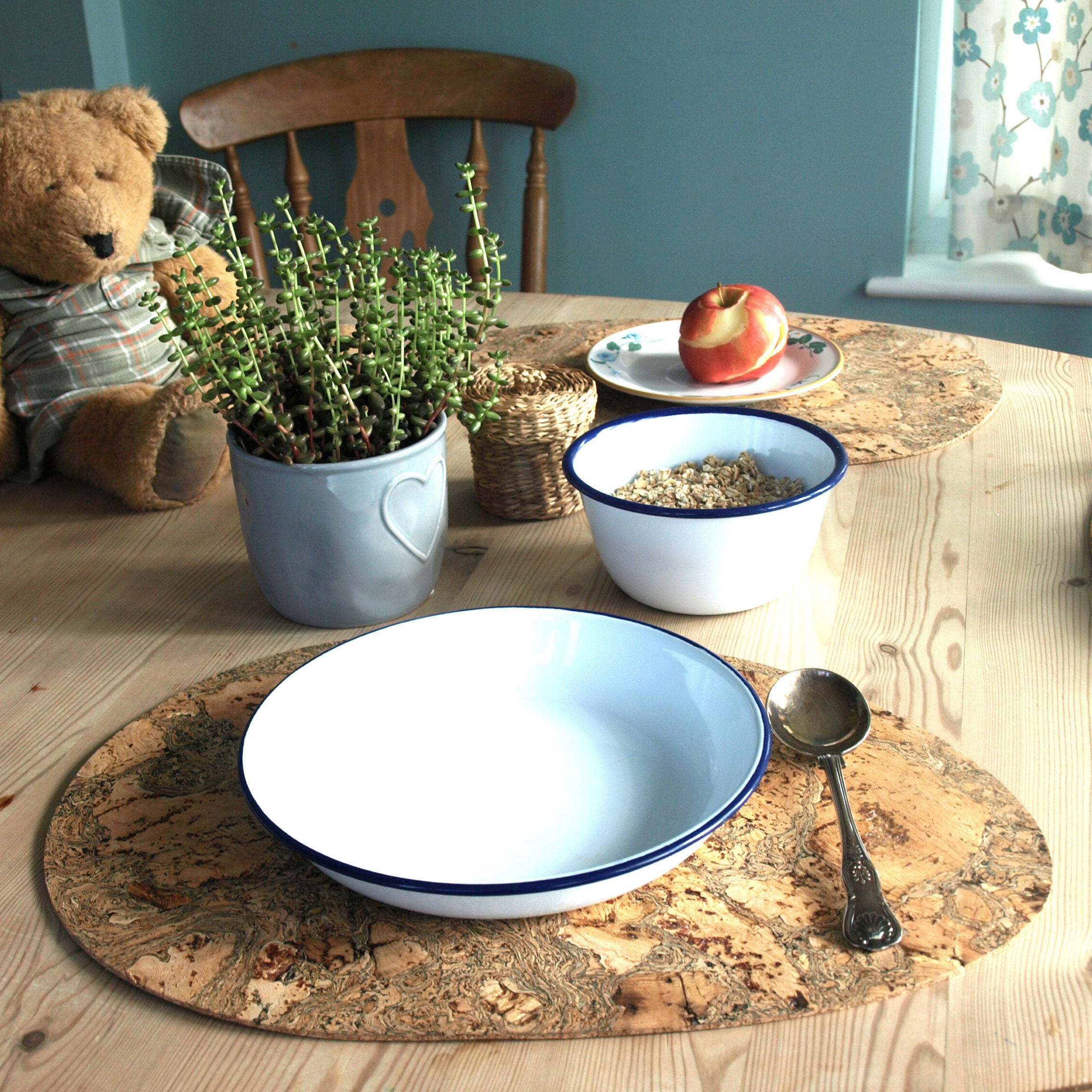 Oval Cork Placemats Table Mats Dining Iceberg Pattern Etsy