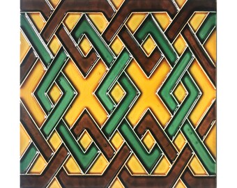 Handmade Hispano Arabe Relief Tiles SN50