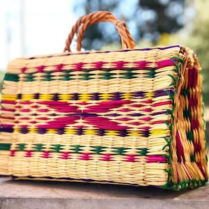 Natural Straw Reed Basket Bag