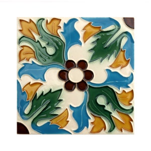 Handmade Hispano Arabe Relief Tiles SN35