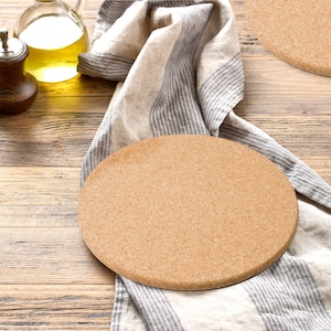 Support pour fondue en liège naturel | Rond | Ovale | Carré | Rectangulaire