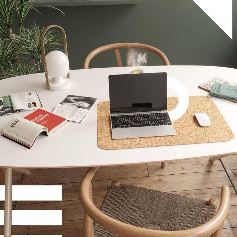 Cork Desk Pad Terrazzo Etsy