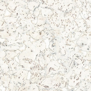 Pode incluir: Um close-up de uma superfície de cortiça com um fundo creme claro e veios castanhos escuros e pretos. A textura é irregular, com uma mistura de formas pequenas e grandes, criando um padrão natural e orgânico. O efeito geral é uma superfície texturizada neutra.