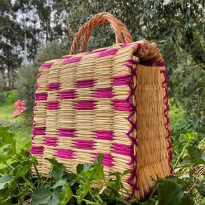 Natural Straw Reed Basket Bag