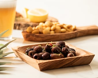 Olive Wood Square Tapas Dish