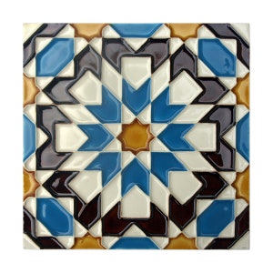 Handmade Hispano Arabe Relief Tiles SN13