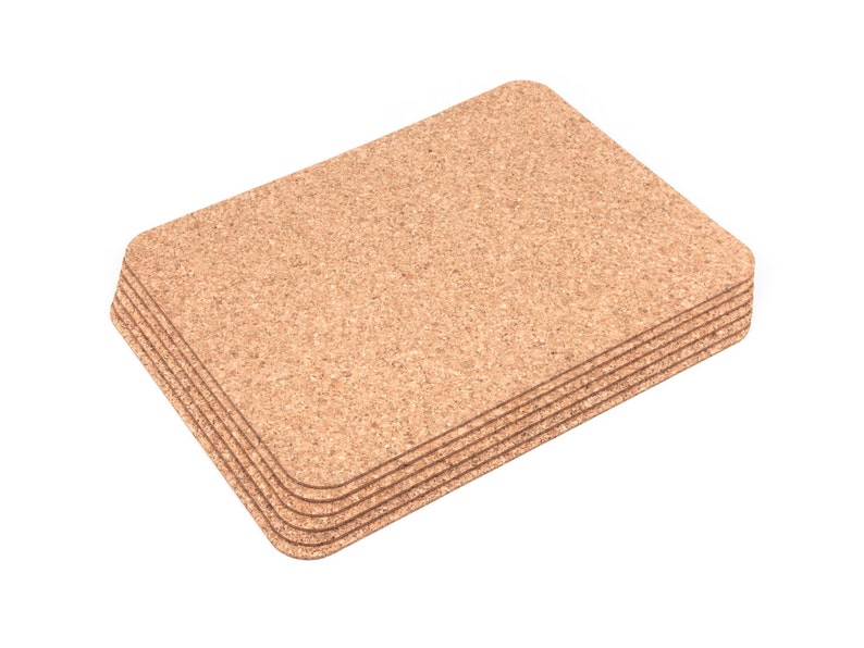 Rectangular Cork Placemats Table Mats Dining Pack of 6 Etsy