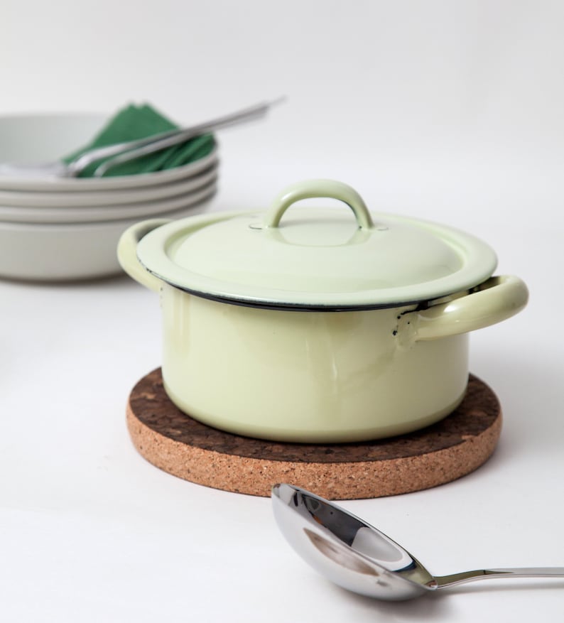 Dark Cork Round Chunky Hot Pads Etsy UK