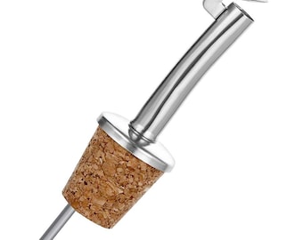 Stainless Steel Cork Freeflow with Lid Pourer
