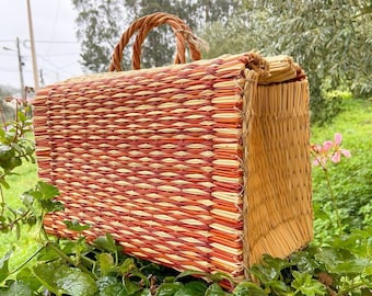 Natural Straw Reed Basket Bag