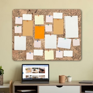 Quadro de avisos de cortiça extra grande com torção 900x600x18 mm