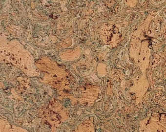 Natural Cork Glue-Down Wall Tiles | Twist Green | 600x300x3mm