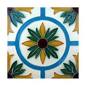 Handmade Hispano Arabe Relief Tiles SN24