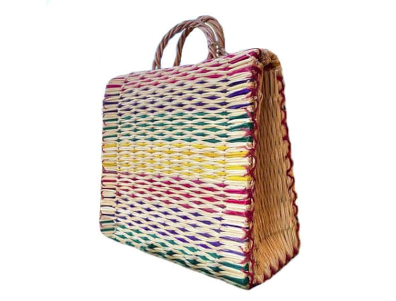 Natural Straw Reed Basket Bag