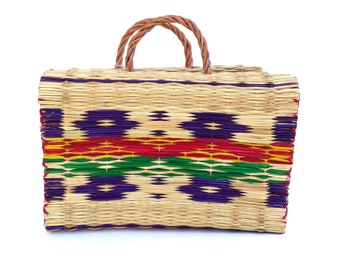 Natural Straw Reed Basket Bag