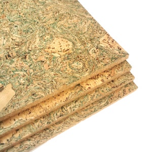 Twist Cork Notice Board Wall Tiles | Green 900x600x8mm