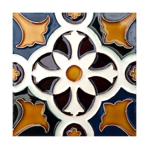 Handmade Hispano Arabe Relief Tiles SN12