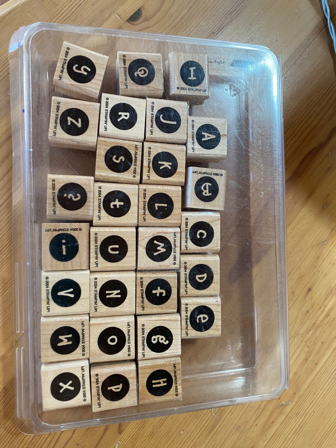 Stampin up Retro Alphabet Stamps Vintage Wooden Stamp Set Etsy