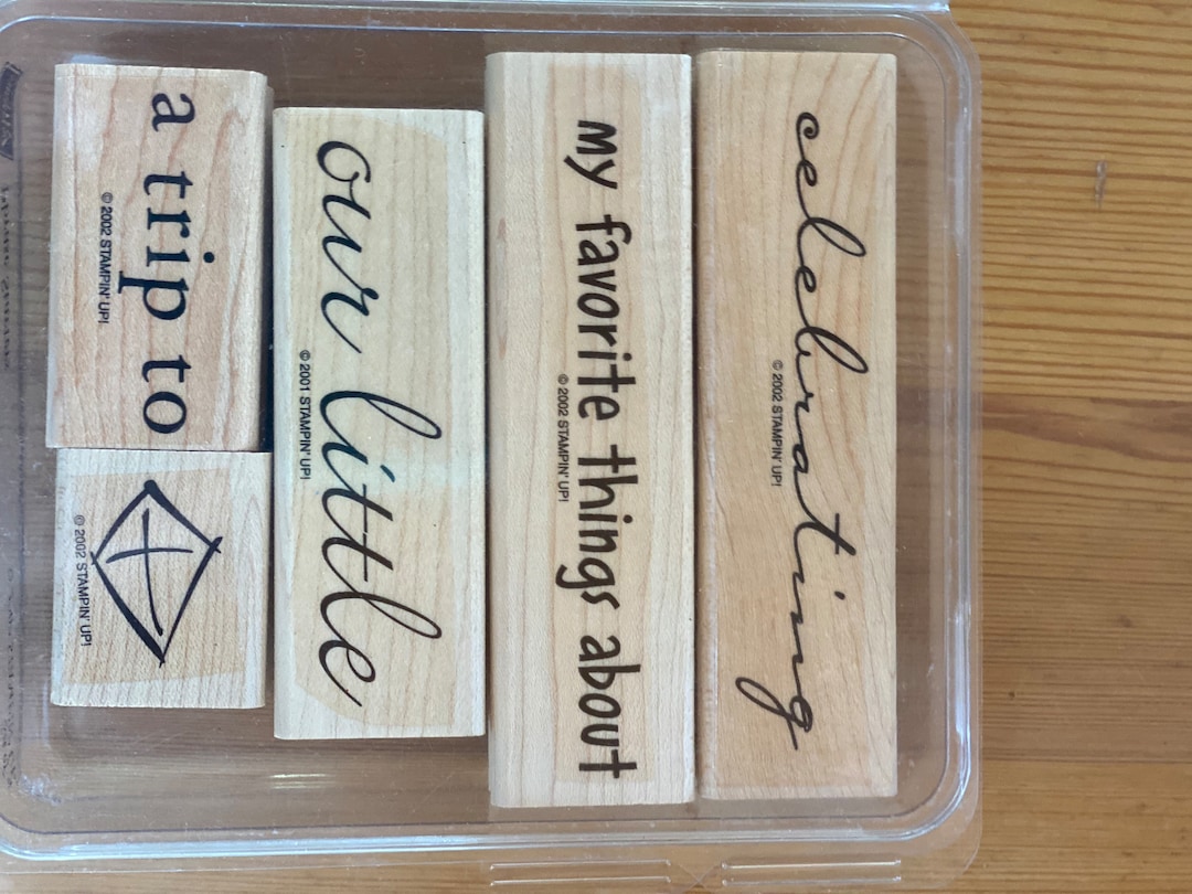 Stampin up phrase Starters Stamps Vintage Wooden Stamp Set Etsy