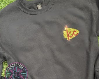 KC Rhinestone Game Day Crewneck Sweatshirt