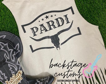 Camiseta sin mangas con flecos de música country / Camiseta vaquera sin mangas / Atuendo para concierto de música country / Atuendo para Nashville / Atuendo para música country / Festival de música