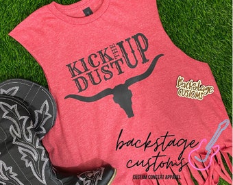 Country Music Fringe Tank Top | Western Tee | Country Concert Outfit | Nashville Outfit | Country Music Shirt | Music Festival | Fringed Tee