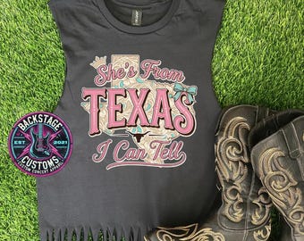Country Music Fringe Tank Top | Sleeveless Western Tee | Country Concert Outfit | Nashville Outfit | Country Music Shirt | Festival Shirts