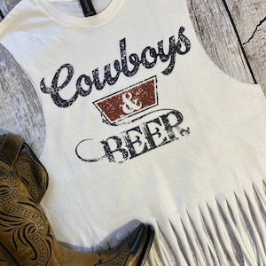 Country Music Fringe Tank Top | Western Tee | Country Concert Outfit | Nashville Outfit | Country Music Shirt | Music Festival | Fringed Tee