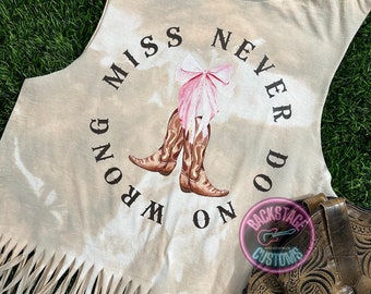 Country Music Fringe Tank Top | Sleeveless Western Tee | Country Concert Outfit | Nashville Outfit | Country Music Shirt | Festival Shirts