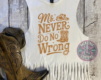 Country Music Fringe Tank Top | Sleeveless Western Tee | Country Concert Outfit | Nashville Outfit | Country Music Shirt | Festival Shirts