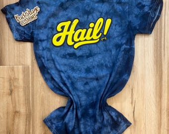 Hail Tailgate Tie Dye Tee | Tailgate Outfits | Fall Shirts | Fall Tees | Gifts For Her | Gifts For Him | Football Shirts | Team Shirts