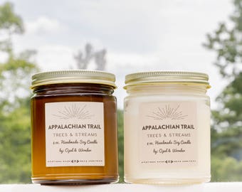 Appalachian Trail Cabin Candle | Public Lands | Natural Soy Candle (8 oz Reusable Jar)