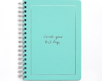 Luxury Lined Notebook: "Create your best days®" in Mint