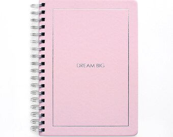 Luxury Lined Notebook: "DREAM BIG" in Blush