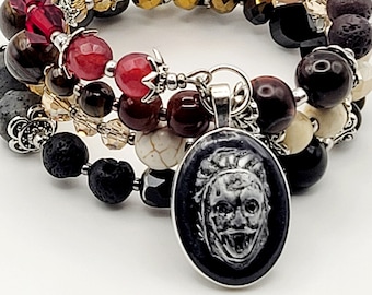 Leatherface-edelsteenarmband: Texas Chainsaw Massacre Horror-sieraden