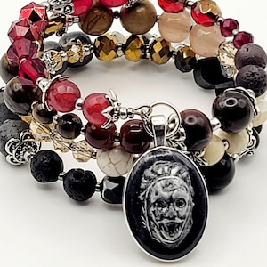 Leatherface Gemstone Bracelet: Texas Chainsaw Massacre Horror Jewelry