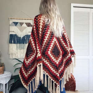 PATTERN - Granny Square Shawl Crochet Pattern