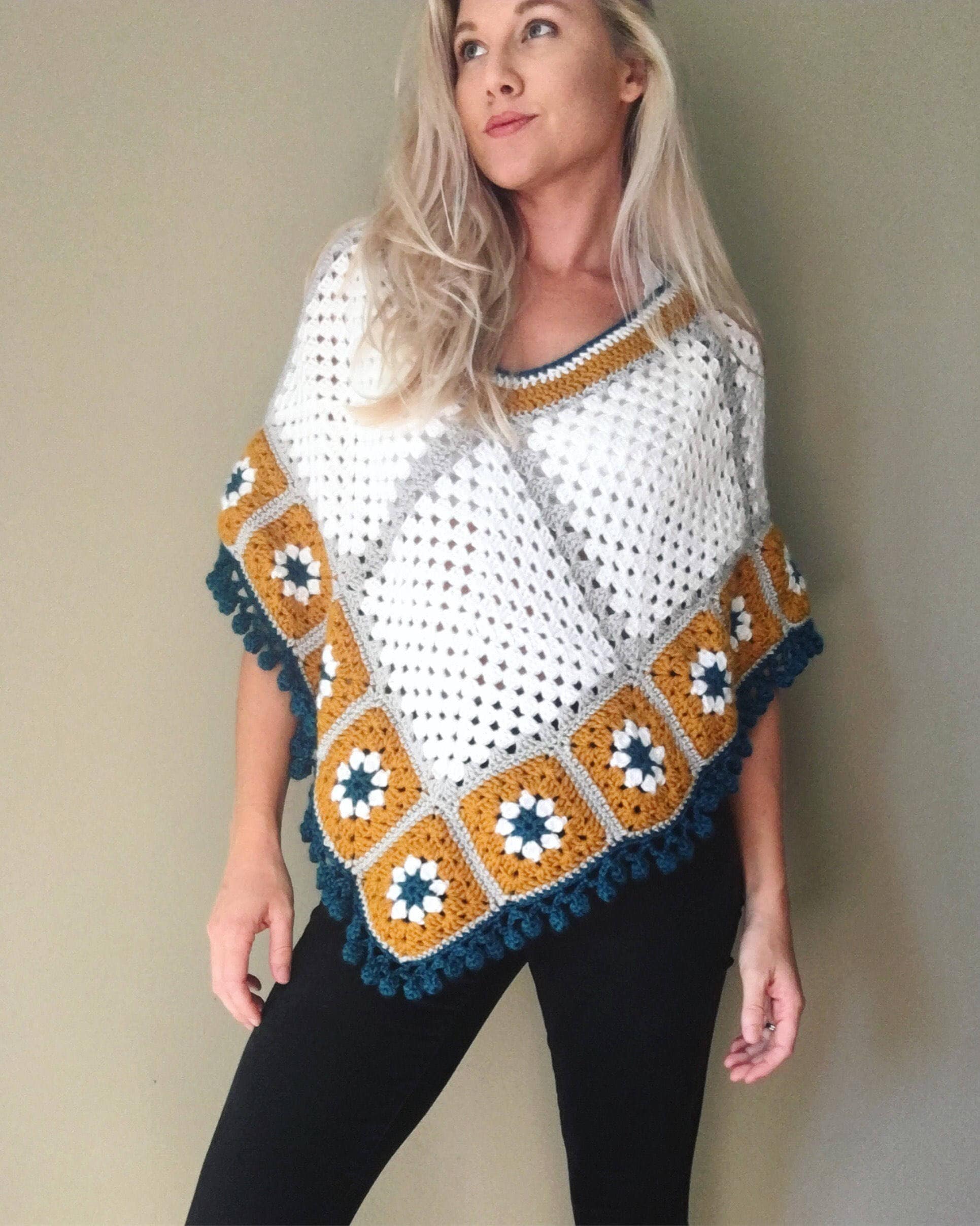 PATTERN - the Granny Poncho - Crochet Pattern - Etsy PATTERN - the Granny Poncho - Crochet Pattern - Etsy