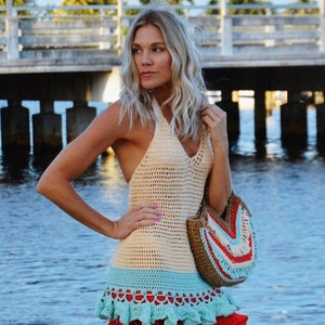 Rimini Dress In Rust Crochet